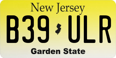 NJ license plate B39ULR