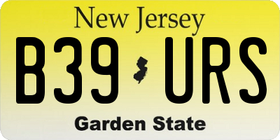 NJ license plate B39URS