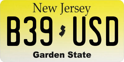 NJ license plate B39USD