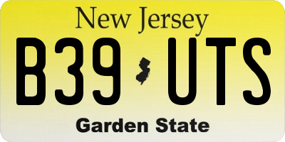 NJ license plate B39UTS