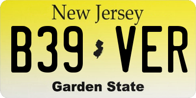 NJ license plate B39VER