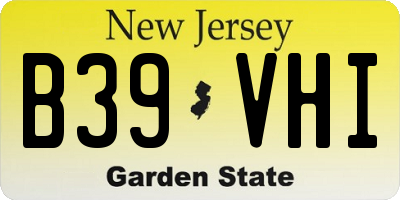 NJ license plate B39VHI