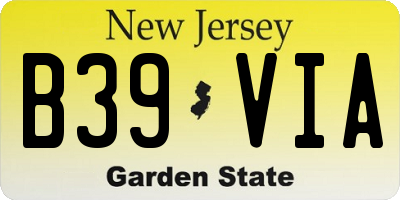 NJ license plate B39VIA