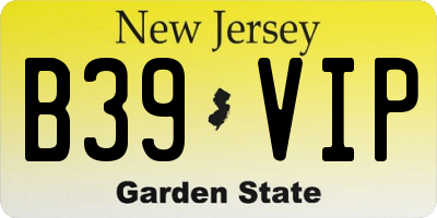 NJ license plate B39VIP