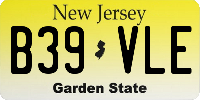 NJ license plate B39VLE