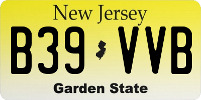 NJ license plate B39VVB