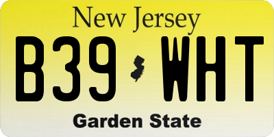 NJ license plate B39WHT