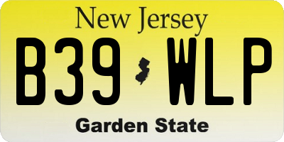 NJ license plate B39WLP