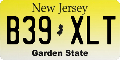 NJ license plate B39XLT