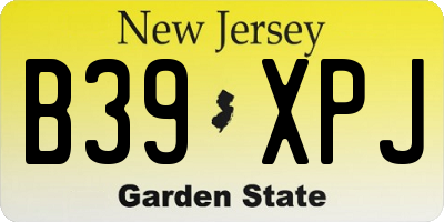 NJ license plate B39XPJ