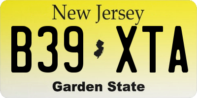 NJ license plate B39XTA