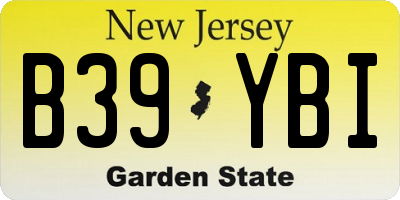 NJ license plate B39YBI