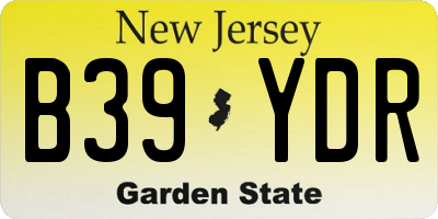 NJ license plate B39YDR