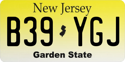 NJ license plate B39YGJ