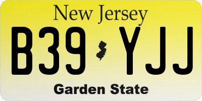 NJ license plate B39YJJ