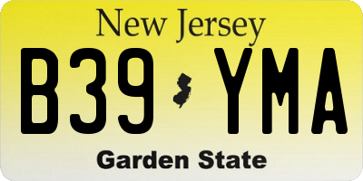 NJ license plate B39YMA