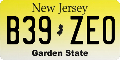 NJ license plate B39ZEO
