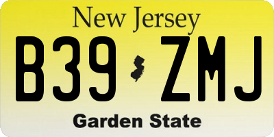 NJ license plate B39ZMJ