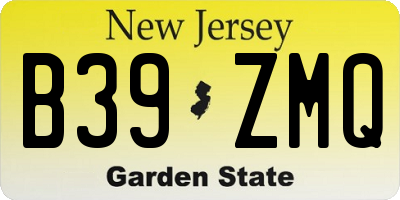 NJ license plate B39ZMQ