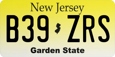 NJ license plate B39ZRS