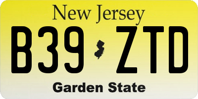 NJ license plate B39ZTD