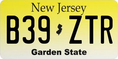 NJ license plate B39ZTR