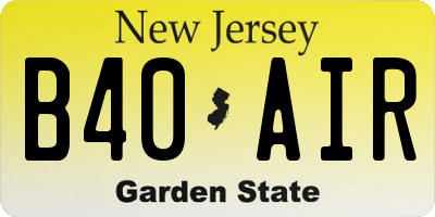NJ license plate B40AIR