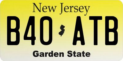 NJ license plate B40ATB