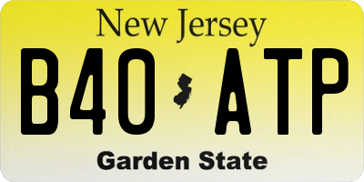 NJ license plate B40ATP