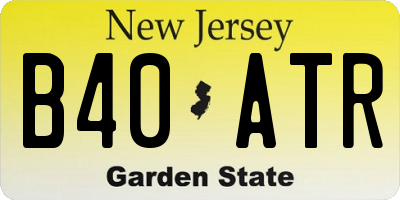 NJ license plate B40ATR
