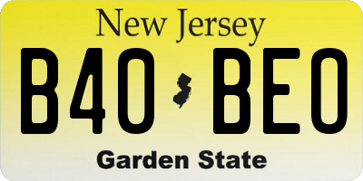 NJ license plate B40BEO
