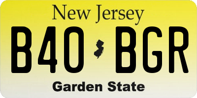 NJ license plate B40BGR