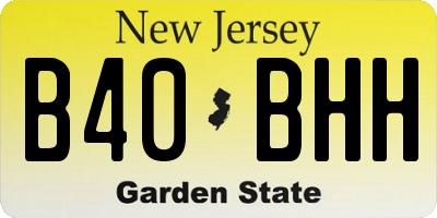NJ license plate B40BHH