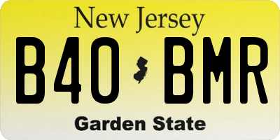 NJ license plate B40BMR