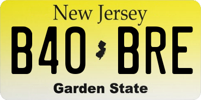 NJ license plate B40BRE