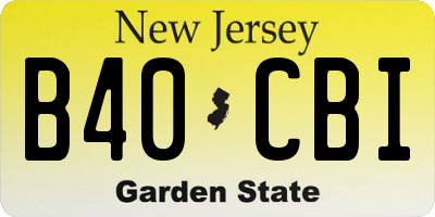 NJ license plate B40CBI