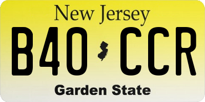 NJ license plate B40CCR