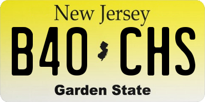 NJ license plate B40CHS