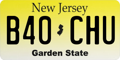 NJ license plate B40CHU