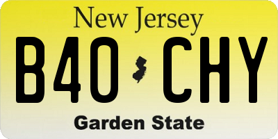 NJ license plate B40CHY
