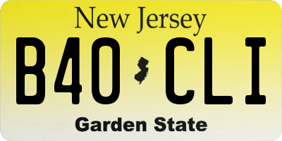 NJ license plate B40CLI
