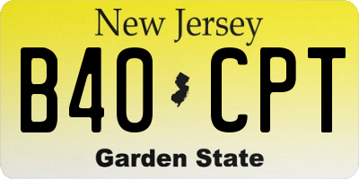 NJ license plate B40CPT