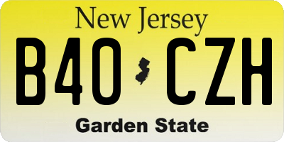 NJ license plate B40CZH