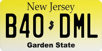 NJ license plate B40DML