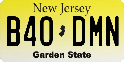 NJ license plate B40DMN