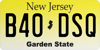 NJ license plate B40DSQ