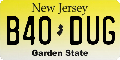 NJ license plate B40DUG