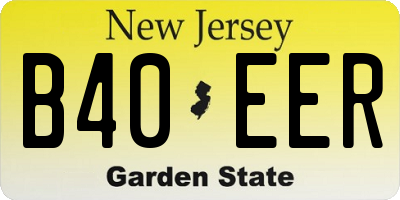 NJ license plate B40EER