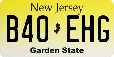 NJ license plate B40EHG