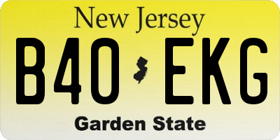NJ license plate B40EKG